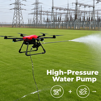 Drone de lavage avancé avec tête de pulvérisation oscillante réglable, six axes, pour la décontamination en profondeur des interstices de carreaux superposés et le nettoyage des toits