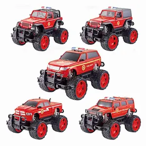 Kros itfaiye kamyonu kırmızı modeli uzaktan kumanda 1:16 ölçekli açık lastik oyuncak araba plastik malzeme Boys 6 yıl şarj takımı