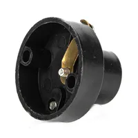 E10 E12 E14 Screw Conversion Flat LED Lamp Holder PC Copper 5A Bedroom Small Led Lighting Head Base Socket 220V Black