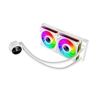 Refroidisseur liquide pour ordinateur GAMEMAX IceBurg240 Digital WH, personnalisable en usine, avec dissipateur thermique en cuivre contrôlé par PWM, Intel 120 mm