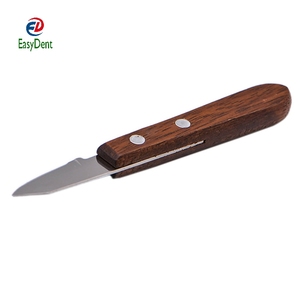 Dentale spatola Gesso manico in legno coltello di metallo spatola gesso lama di miscelazione Gesso Coltelli e Gesso Spatole per Laboratorio Dentale - Product Image 4