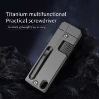 Llave Inglesa Portátil Mini de Titanio TGZUO, Destornillador Multifuncional, Accesorios de Reparación, Herramientas Manuales EDC