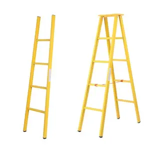 Fiberglass R-Rung Straight Ladder FRP/GRP Ladder for America Market