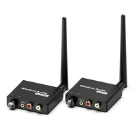 Adaptador de Música Inalámbrico Digital Wifi de 2.4G, Kit de Transmisor y Receptor de Audio Inalámbrico de 50M con AUX R/L de 3.5mm para TV Box, DVD, PC