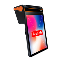 GMS Google 8 pulgadas Android 13 todo en uno restaurante POS Terminal tableta pequeña con 80 impresora NFC código QR pedido