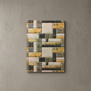 Ladrillos Amarillos de Piedra 3D de 300x600 mm, Diseño Satinado Mate, Cerámica Digital de 30x60, Azulejos de Pared para Exteriores de Edificios de Alta Profundidad y Elevación de 12x24 - Product Image 4