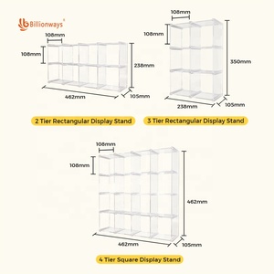 Tùy chỉnh <span class=keywords><strong>2</strong></span> lớp trong suốt Acrylic hiển thị trường hợp mù hộp phim hoạt hình đồ chơi bằng nhựa hộp hiển thị cho đồ chơi hình - Product Image 3