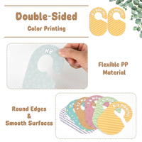 Diviseurs de vêtements pour bébé nouveau-né à double face avec 8 motifs personnalisés pour le rangement des vêtements dans le placard