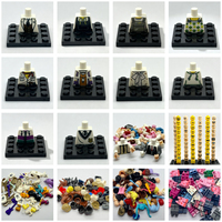Leere Mini-Modulfiguren-Bausteine, Mix aus Hüten, Haaren, Köpfen, bedruckten Oberteilen, Hosen, individuelle Logo- und Musteranpassung
