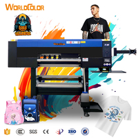 2025 Imprimante Dtf industrielle 5 I3200 avec 12 couleurs pour usine d'impression de vêtements de t-shirts Imprimante Dtf 60cm avec secoueur de four automatique