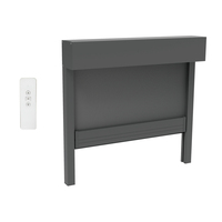 Store banne électrique encastrable en métal pour intérieur et extérieur avec occultation de la lumière, design moderne, idéal pour les mariages
