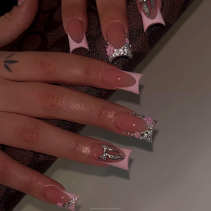 <span class=keywords><strong>Uñas</strong></span> Postizas Acrílicas Hechas a Mano con Forma Corta y Alargada, Estilo Pata de Pato, Directas de Fábrica, para Pedicura de Verano con Sandalias - Product Image 6