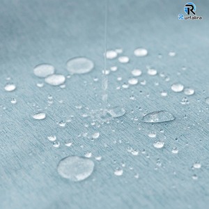 <span class=keywords><strong>Rideau</strong></span> <span class=keywords><strong>de</strong></span> <span class=keywords><strong>douche</strong></span> bleu clair en faux lin 160 GSM en polyester cationique, résistant et hydrofuge pour une décoration <span class=keywords><strong>de</strong></span> salle <span class=keywords><strong>de</strong></span> bain minimaliste - Product Image 4