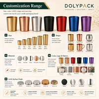 Boîte à bougie en aluminium personnalisée avec gravure, emballage durable et recyclable pour bougies en métal 057