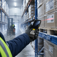 Computadora Móvil Industrial Android Resistente, 4+64G de Memoria, Escáner de Código de Barras 1D/2D para Almacén, Cadena de Frío y Control de Inventario