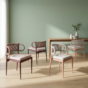 Modern Woven Rope <b>Foam</b> Cushioned Comfortable Garden Chair Armchair Outdoor Patio <b>Seating</b> - Product Image 3