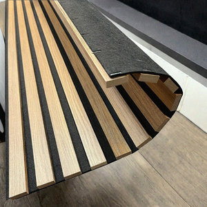 Panneaux acoustiques traditionnels en bois lamellé fumé à chaud, panneaux MDF insonorisants et absorbants pour entrepôts et chambres - Product Image 3