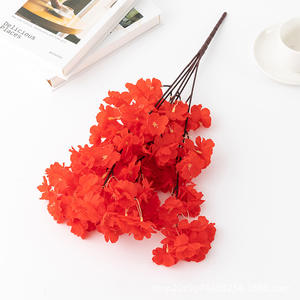 Branches <span class=keywords><strong>de</strong></span> <span class=keywords><strong>cerisier</strong></span> artificielles réalistes, cinq tiges, <span class=keywords><strong>fleurs</strong></span> <span class=keywords><strong>en</strong></span> soie courtes, faites à la main, décoration <span class=keywords><strong>de</strong></span> fête du Nouvel An, décoration <span class=keywords><strong>de</strong></span> jardin, décoration <span class=keywords><strong>de</strong></span> table - Product Image 4