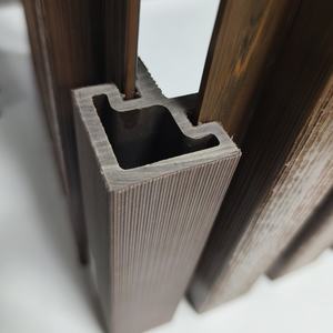 WPC Revêtement mural extérieur d'angle à angle droit Profil d'angle externe Bande de bord Couverture d'angle en <span class=keywords><strong>bois</strong></span> PVC et panneaux de connexion - Product Image 3