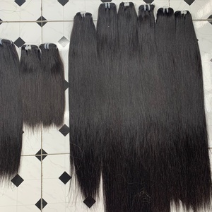 Extensiones de cabello humano vietnamita virgen liso premium CDYHAIRVN de 8 a 40 pulgadas en paquetes con cierre de encaje HD para peluca - Product Image 2
