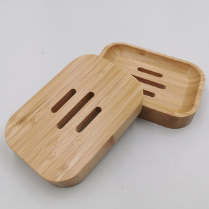 <b>Bamboo</b> <b>Soap</b> <b>Dish</b> Rectangular Japanese Style With Suction Cup Drainable For Bathroom Home Hotel - Product Image 2