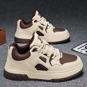 2025 New Trendy Thick Soled Youth Skateboarding Shoes High Quality Leather Men's Shoes Men's Flat Casual walking Style shoes - Product Image 1