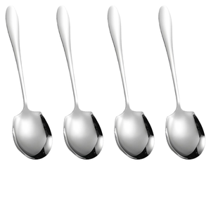 Buffet Serving Spoons <b>Stainless</b> <b>Steel</b> Cooking Serving <b>Utensil</b> Silver Slotted Spoons Set for <b>Kitchen</b> Dining Table - Product Image 4