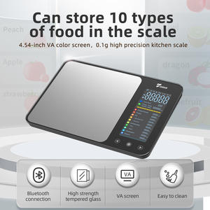 Báscula de cocina inteligente Lixiug con pantalla VA de 4.54 pulgadas, precisión de 0.1g, con seguimiento de nutrición por Bluetooth para cocinar y dieta. - Product Image 1