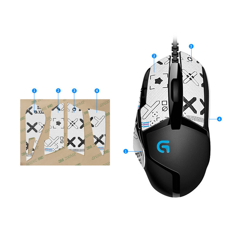 1pcs Half pack Mouse sticker-White