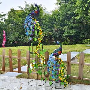 Plantes grimpantes artificielles, fleurs décoratives, treillis de jardin en métal - Product Image 5