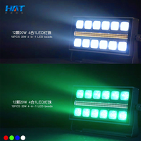 Nouvelle Conception HAT Projecteur Stroboscopique LED RGBW 12x20W Haute Puissance 4-en-1 pour Mariage, Scène, Bande Lumineuse de Projection, Lumière Auxiliaire DMX512