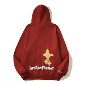 Qualité bouffée impression coton lourd hommes sweat à capuche surdimensionné impression personnalisée pull coton personnalisé unisexe sweats à capuche de luxe - Product Image 5