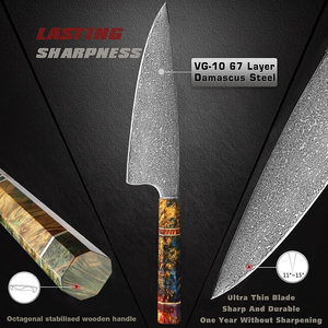 <span class=keywords><strong>Cuchillo</strong></span> de matanza de acero de Damasco de 8 pulgadas, <span class=keywords><strong>cuchillo</strong></span> de Chef <span class=keywords><strong>grande</strong></span>, cocina afilada, rebanar, picar <span class=keywords><strong>carne</strong></span>, filetes <span class=keywords><strong>para</strong></span> <span class=keywords><strong>cortar</strong></span>, utilidad Full Tang - Product Image 4