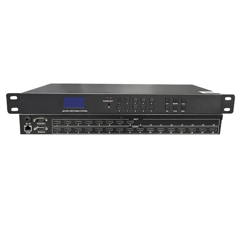4x4 8x8 16x16 Modular 4k 60hz Seamless video hdm i matrix switcher RJ45 RS232control
