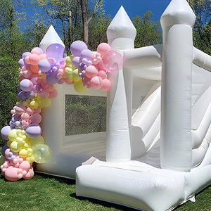 <span class=keywords><strong>Castillo</strong></span> Inflable Blanco Personalizado con Tobogán, Casa <span class=keywords><strong>de</strong></span> Brinco Comercial Inflable para Bodas y Fiestas con Piscina <span class=keywords><strong>de</strong></span> Pelotas y Tobogán - Product Image 2