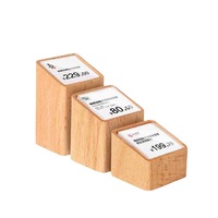 Porte-étiquettes en bois massif, support de présentation pour cartes de prix, présentoir de menu de table pour restaurant, café, boutique