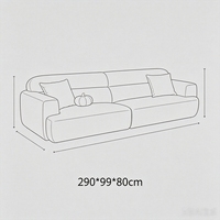 Ensemble de canapés modernes avec chaise longue détachable, tissu moelleux, modulaire, écologique, imperméable, facile à nettoyer, personnalisable, meubles pour la maison