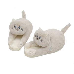 Chaussons en fourrure de chat câlins pour femmes et hommes, pantoufles d'intérieur d'hiver, chaussures de sol kawaii, chaussons en fourrure de chat - Product Image 3