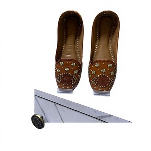 BS INTERNATIONAL Customizable Eco-Friendly Women's Stylish Embroidery Genuine Leather Hand Engraving Elastic Band <b>Shoes</b> Fashion - Product Image 5