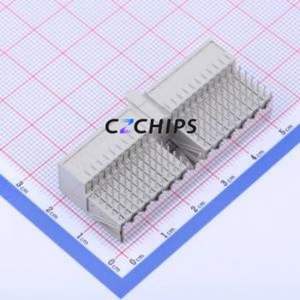 5352068-1 Board-to-Board & Backplane Connector Bent Lead Through Hole,P=2mm Connector 110P 2mm Right Angle Insert 5 - Product Image 1