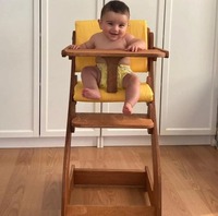Chaise haute réglable en bois Montessori avec housses de plateau pour l'alimentation, l'apprentissage de la croissance pour la salle à manger, la cuisine et la chaise bébé
