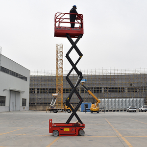 Plataforma Elevadora de Tijera Eléctrica Hidráulica, Altura de Plataforma de 6-14 Metros, Capacidad de 230-450 kg, Plataforma de Trabajo Aérea Móvil - Product Image 1