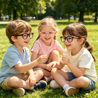 Lunettes TR90 pour enfants, monture ronde, flexibles et durables, lunettes optiques pour enfants, garçons et filles, 8 couleurs