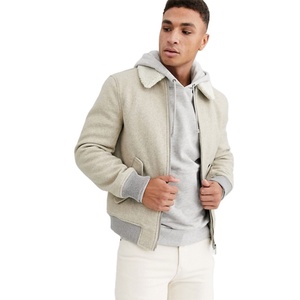 Veste pour homme KY <span class=keywords><strong>Fisher</strong></span>, fermeture éclair, poches latérales, poignets et ourlet côtelés, col en fourrure gris clair - Product Image 1