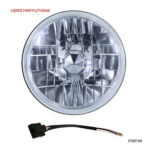 Faro <span class=keywords><strong>Antiniebla</strong></span> Halógeno Clásico de 7 Pulgadas, Redondo, de Cristal Transparente con Diamantes, 6014, Semi-Sellado - Product Image 6