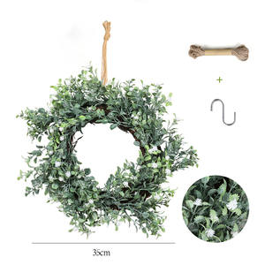 زينة للمنزل زينة عيد الميلاد ورقة صنوبر الأرز الثلجية مع خرز صنوبر والتوت إكليل عيد الميلاد - Product Image 2