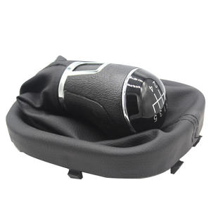 Poignée de levier de vitesses en cuir pour Volkswagen Touran, 5 ou 6 vitesses, boîte de vitesses manuelle, design ergonomique, accessoire intérieur de voiture - Product Image 4