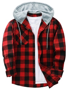Nouvelle Arrivée : Chemise à Carreaux en Coton à Manches Longues pour Homme, Veste à Capuche Personnalisée Grande Taille, Respirante et Infroissable pour le Printemps - Product Image 3