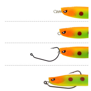 Lot de 50 hameçons à manivelle avec broche à ressort de verrouillage, hameçons barbelés pour leurres souples, kit Texas Rig pour la pêche au bar, à la truite et au <span class=keywords><strong>brochet</strong></span> en eau douce - Product Image 2