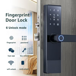 Cerraduras de puerta inteligentes con aplicación biométrica de huellas dactilares Tuya para seguridad del hogar precio bajo tarjeta de memoria electrónica para puerta delantera almacenamiento de datos - Product Image 5